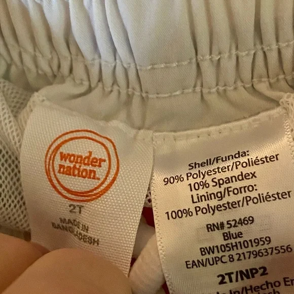 Wonder Nation 2T Navy Shark Print Swim Trunks. Like new condition. - Picture 4 of 5